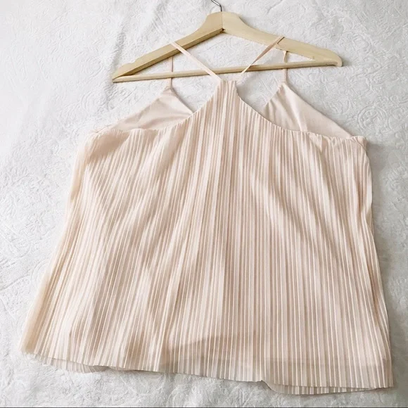 The Limited Pale Pink Pleated V-Neck Tank Top - Picture 6 of 8